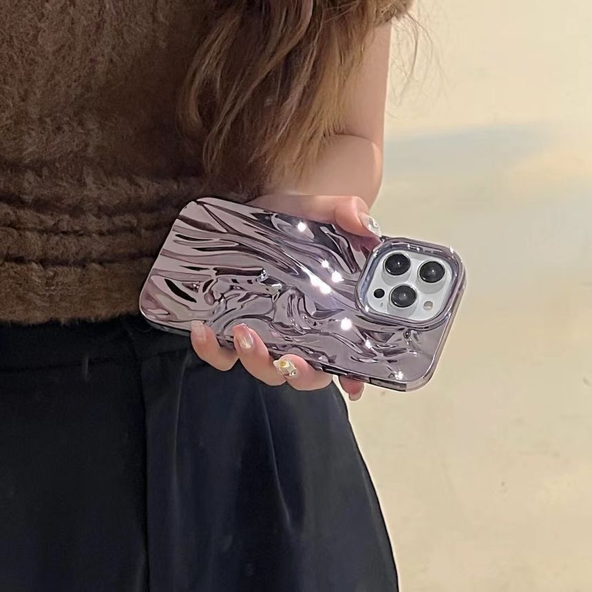 Case Phone Metallic Textured