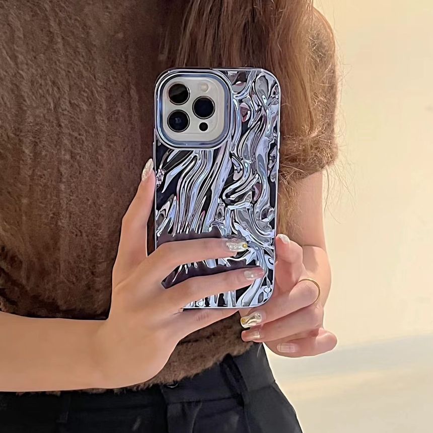 Case Phone Metallic Textured