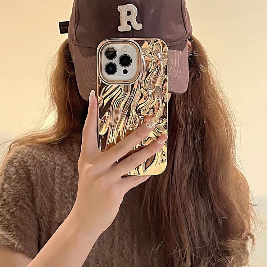 Case Phone Metallic Textured