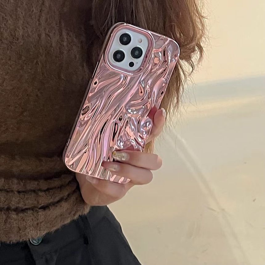 Case Phone Metallic Textured