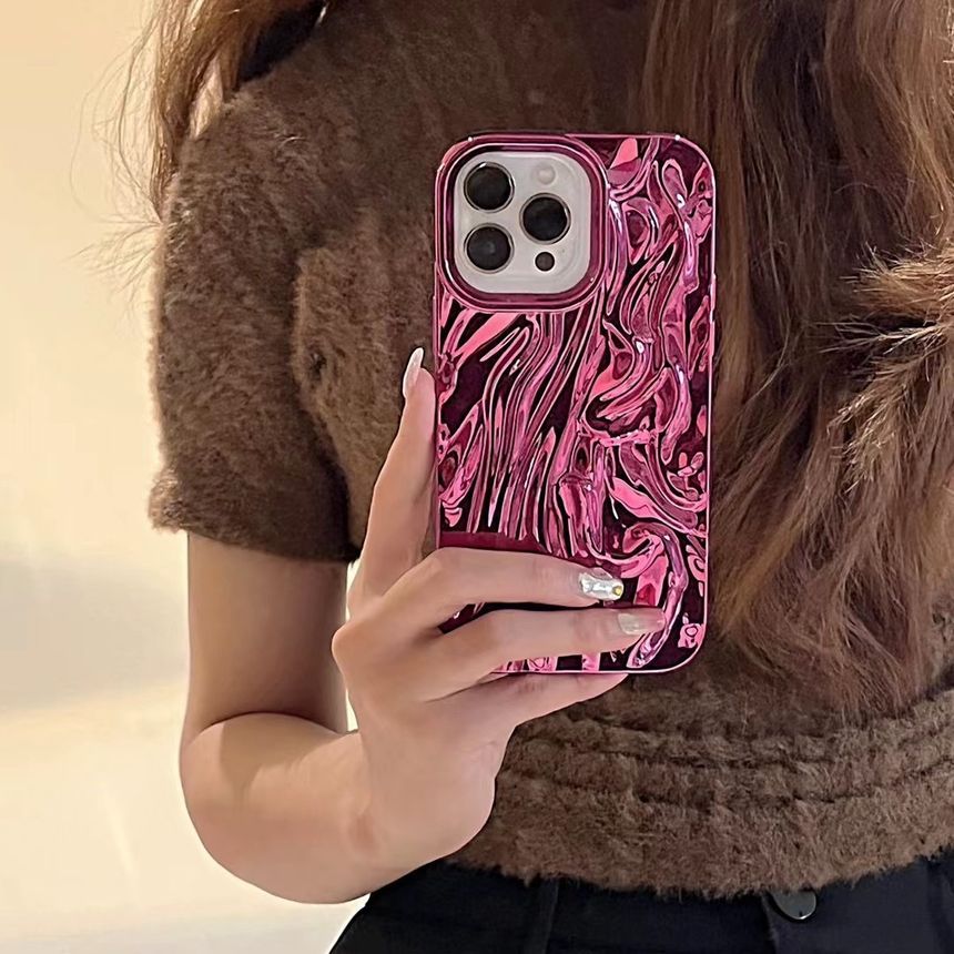 Case Phone Metallic Textured