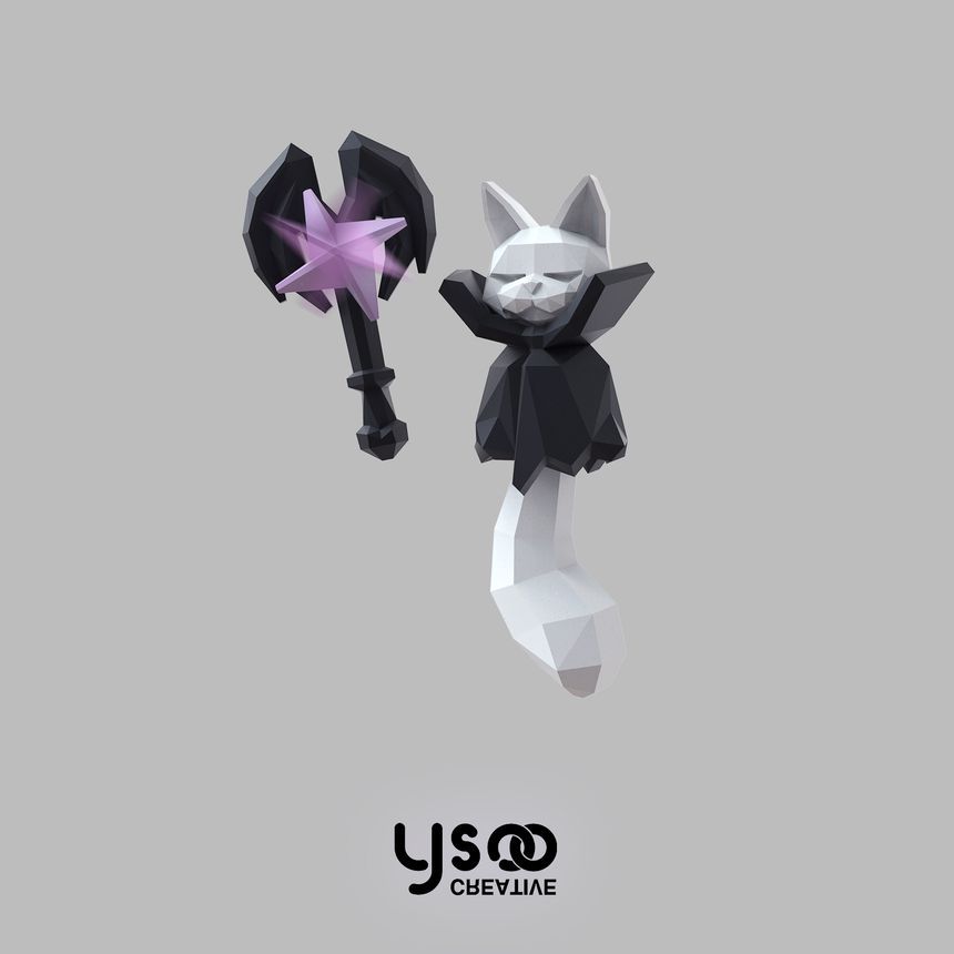 Magic Halloween Fox Staff Earring