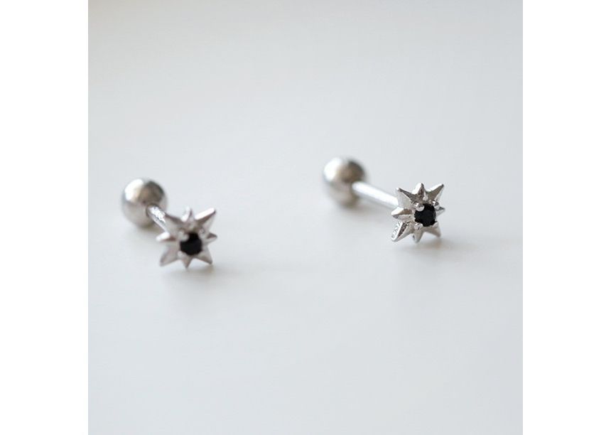 Earring Silver Stud Sterling Star