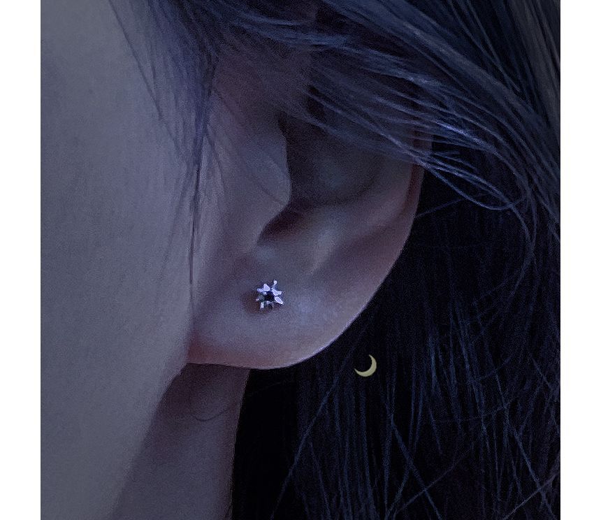 Earring Silver Stud Sterling Star