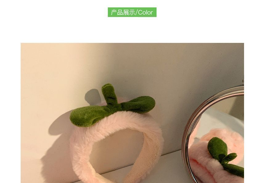 / Chenille Peach Headband Band Tie Hair Wrist