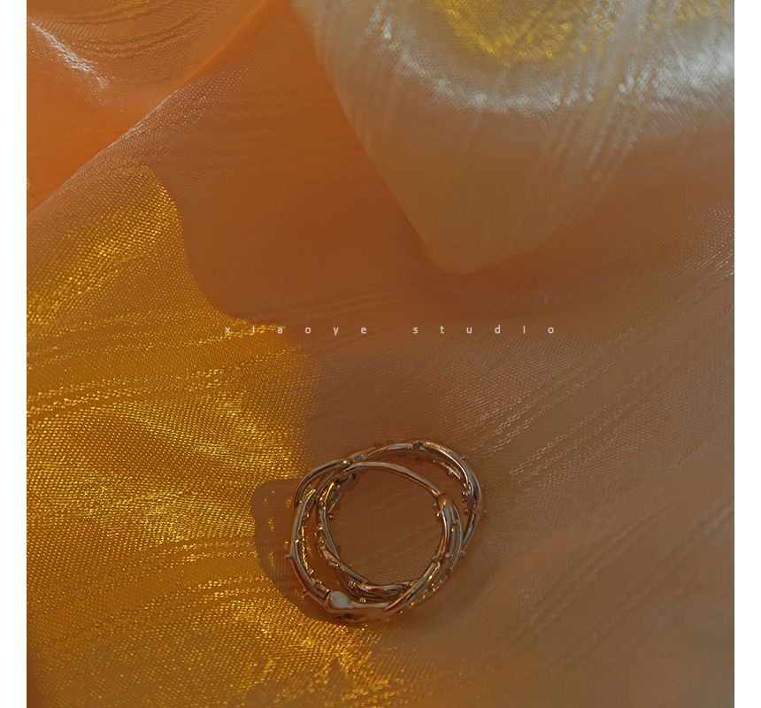 Earring Hoop Sterling Thorn Silver