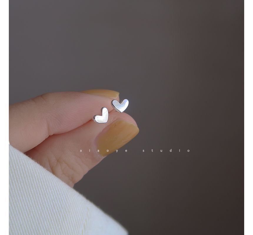 Stud Silver Earring Heart