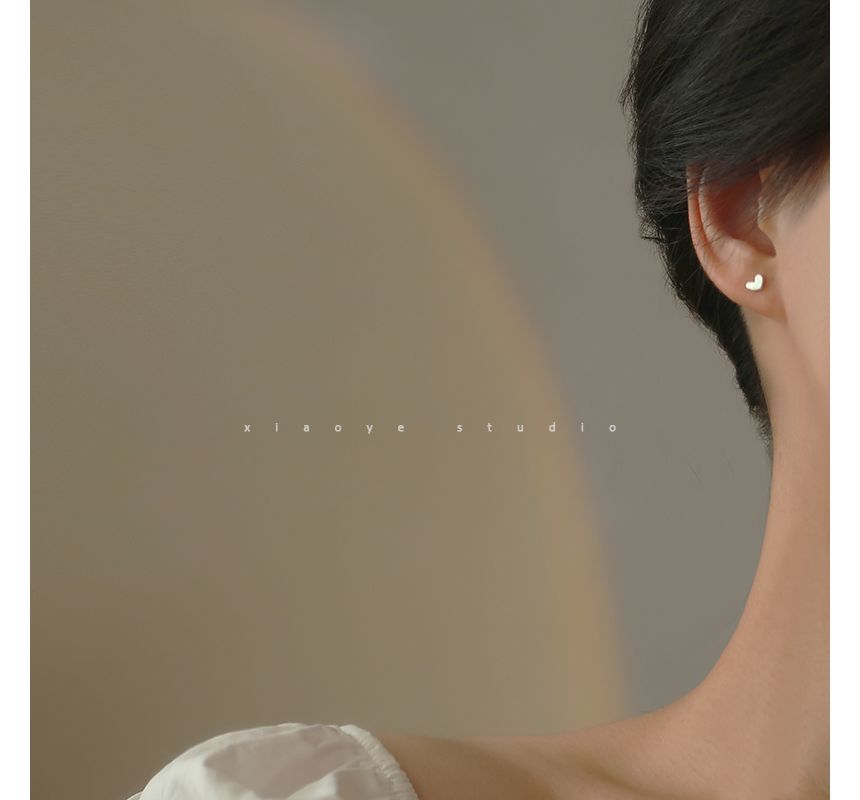 Stud Silver Earring Heart