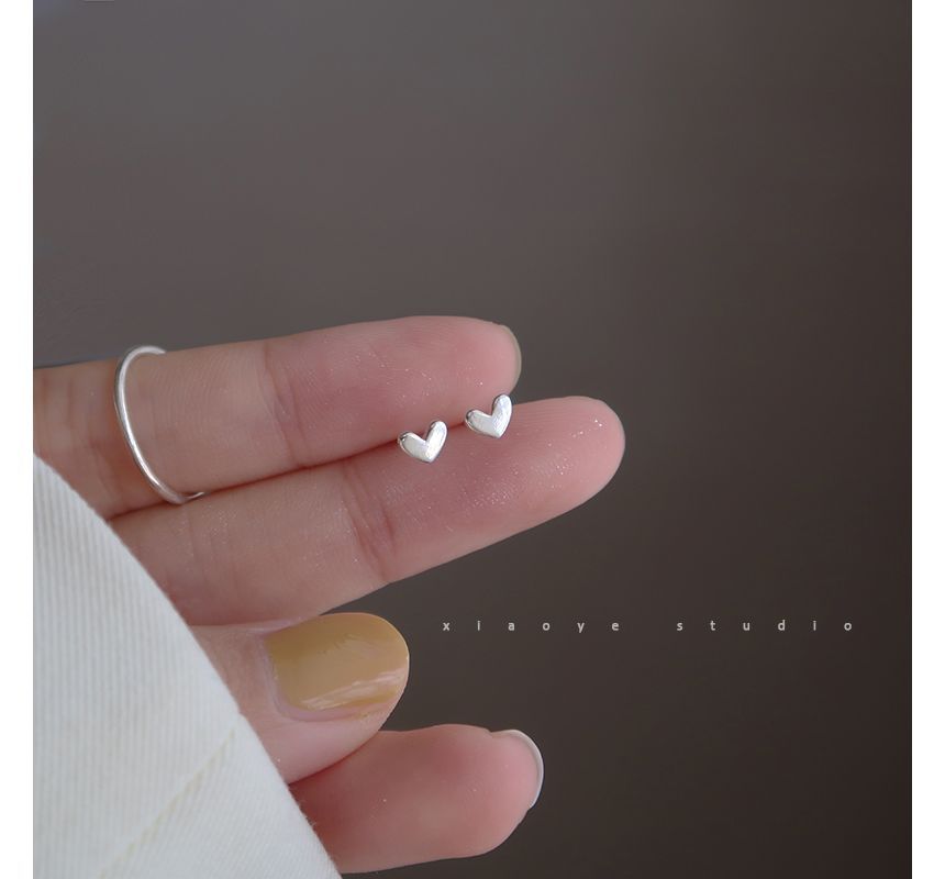 Stud Silver Earring Heart