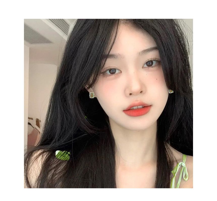 Sterling Silver Rectangle Earring Stud