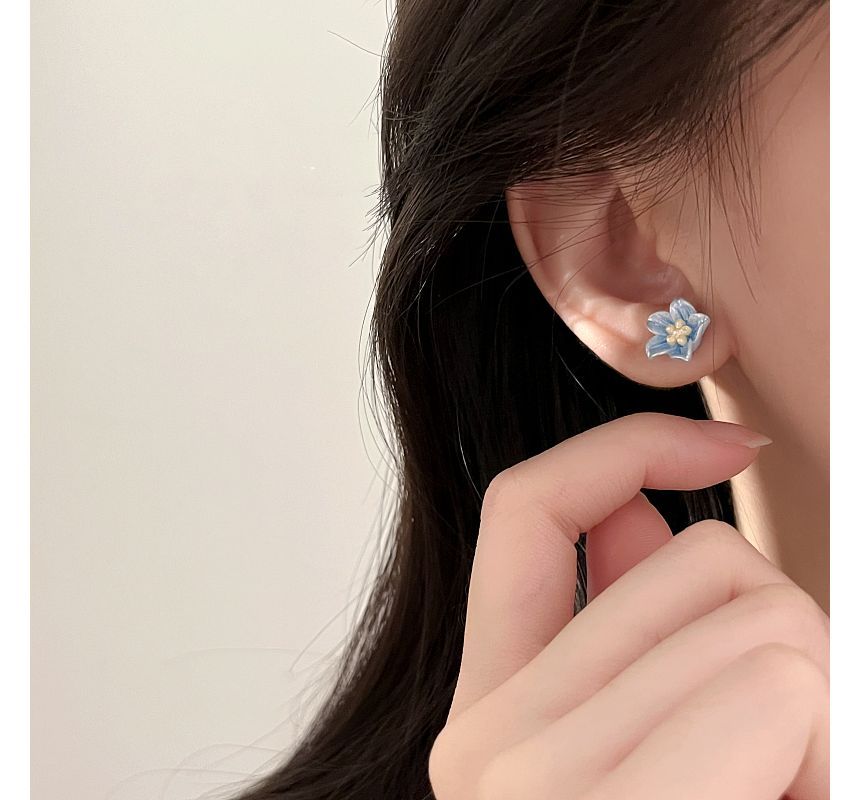 Alloy Earring Floral Acrylic Stud