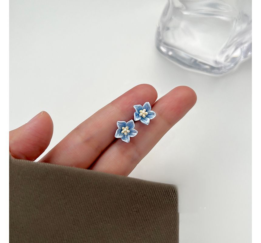Alloy Earring Floral Acrylic Stud