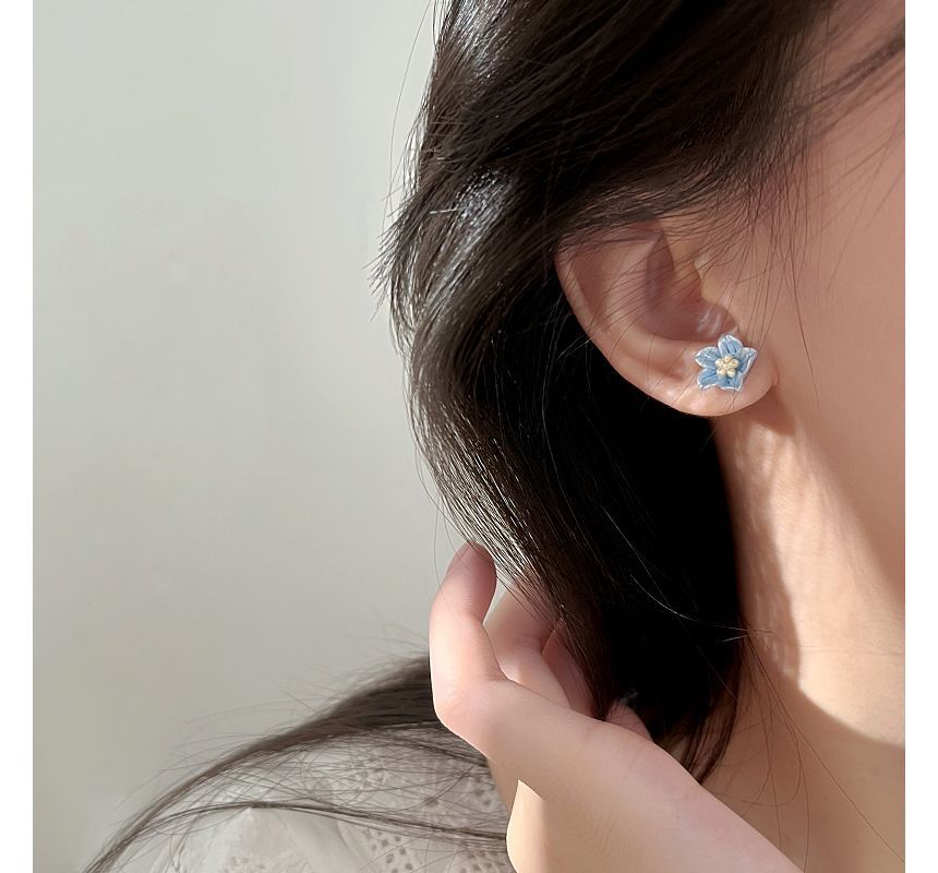 Alloy Earring Floral Acrylic Stud