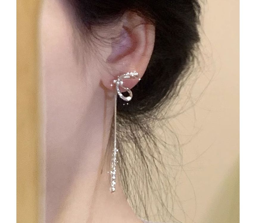 Silver Sterling Threader Earring Bow