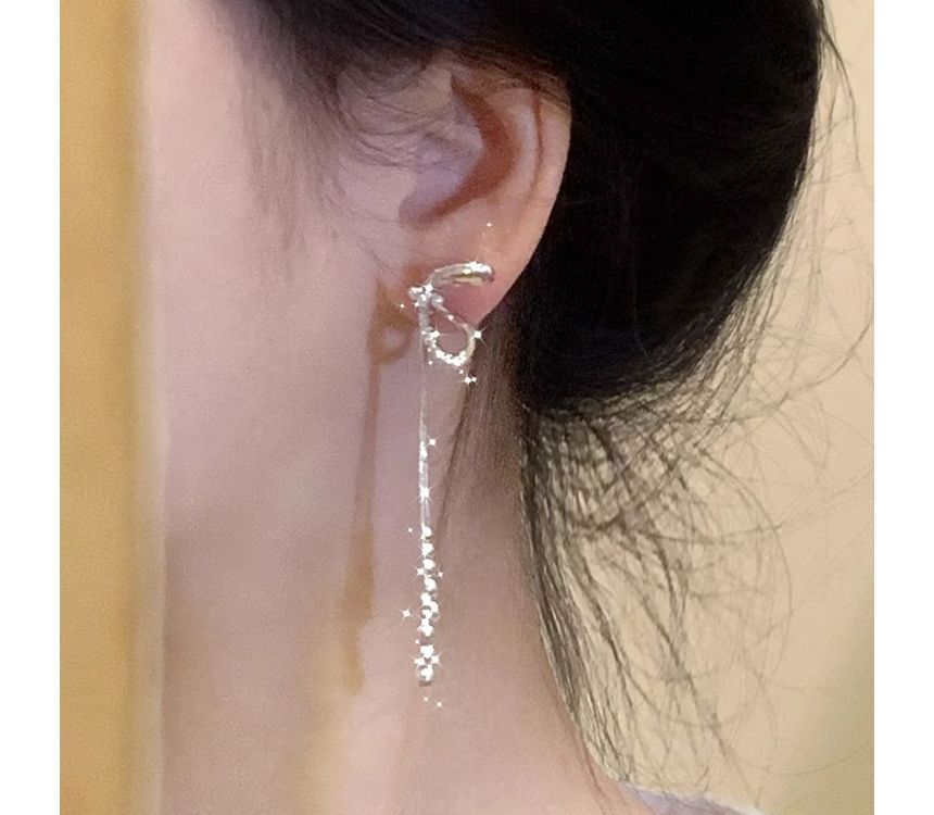 Silver Sterling Threader Earring Bow
