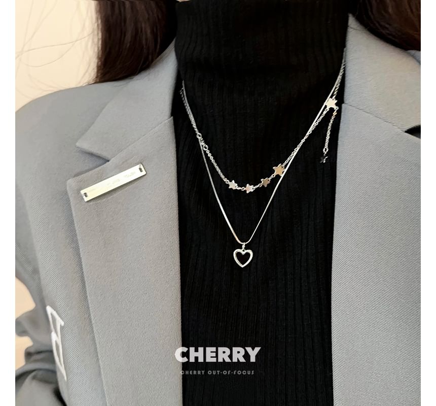 Pendant Necklace Choker Star Alloy Heart / Set