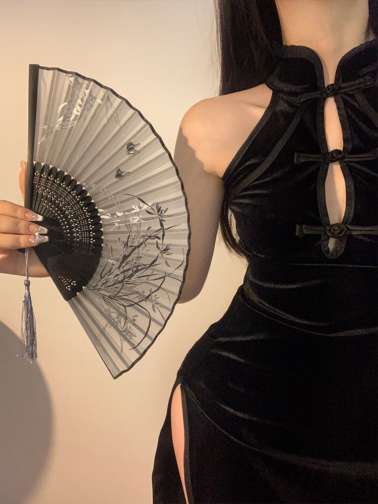 Fabric Designs) Hand Fan Floral Foldable (Various