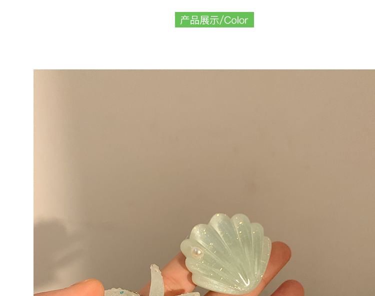 Resin Starfish Hair Shell / Clip Pearl Faux