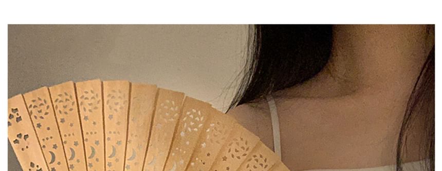 Hand Fan Wooden Cutout Foldable