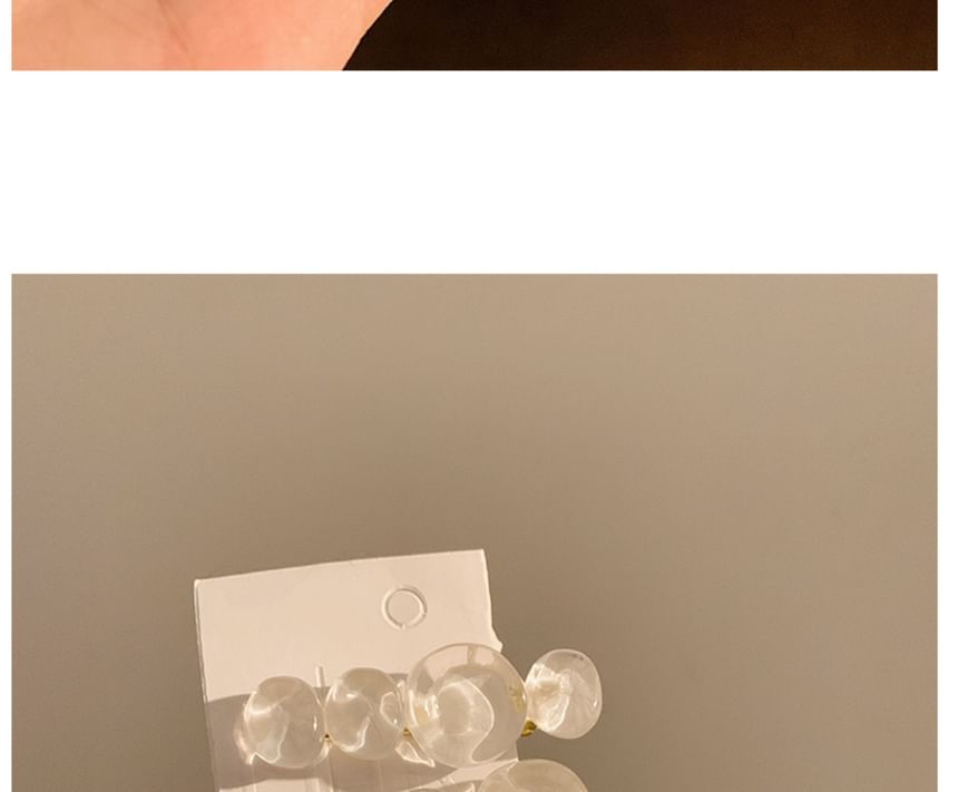 Bead Hair Clip 2: (Various Designs) Set of Acrylic
