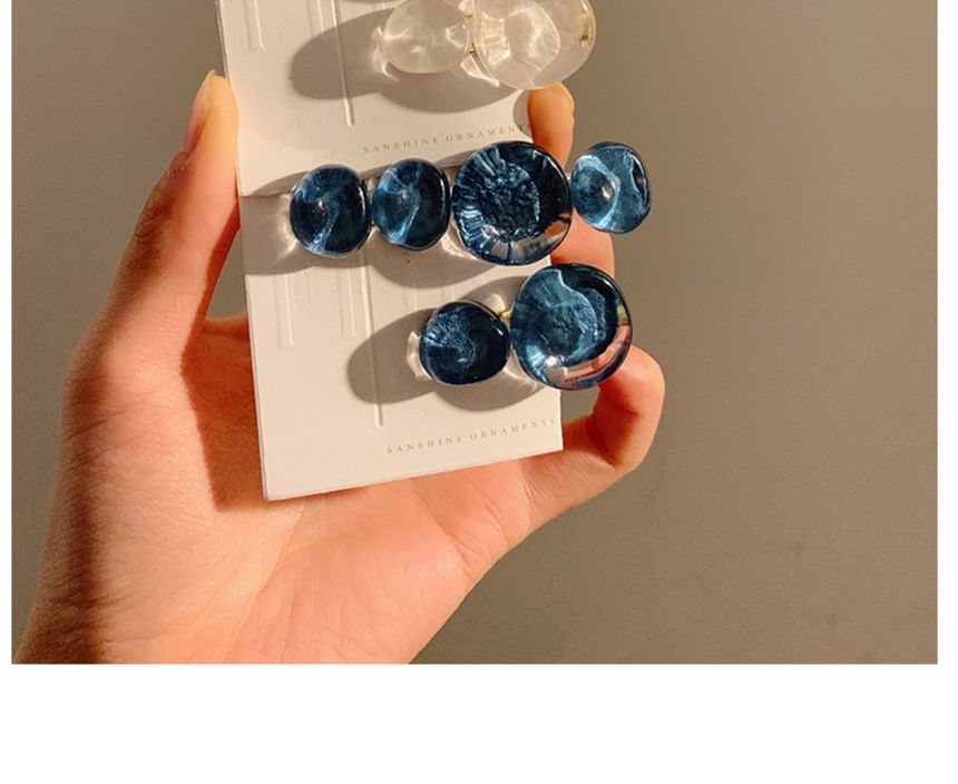 Bead Hair Clip 2: (Various Designs) Set of Acrylic
