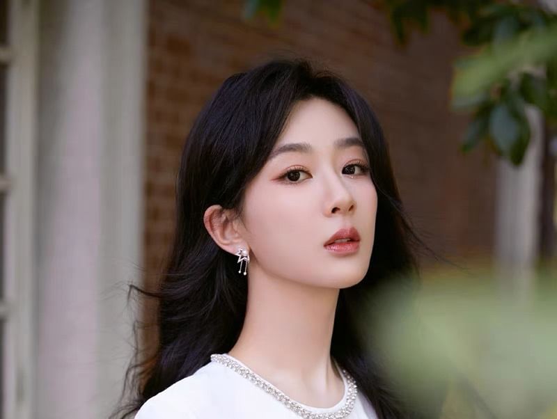 Long-Sleeve Plain Rhinestone Bow Midi A-Line Dress