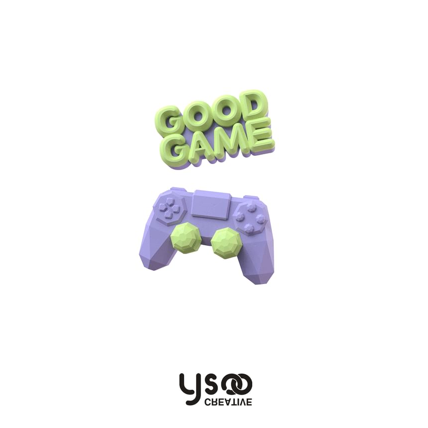 Earring Ear Gamepad Drop Lettering / Asymmetrical Clip-On Cuff