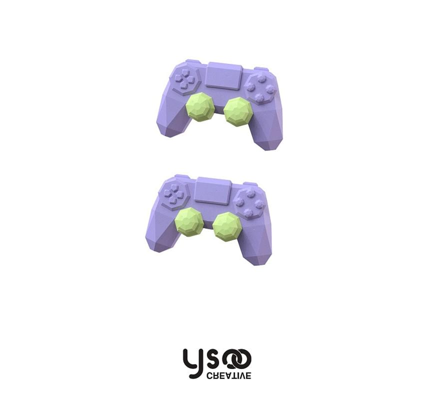 Earring Ear Gamepad Drop Lettering / Asymmetrical Clip-On Cuff