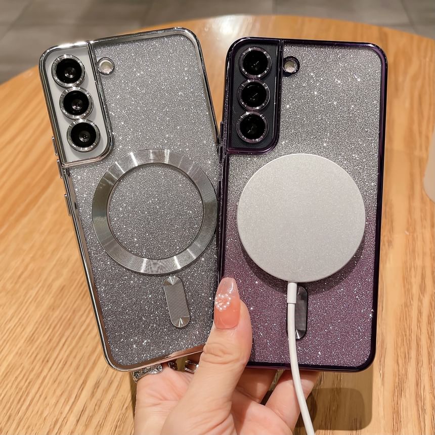 Case Glitter Phone Magnetic