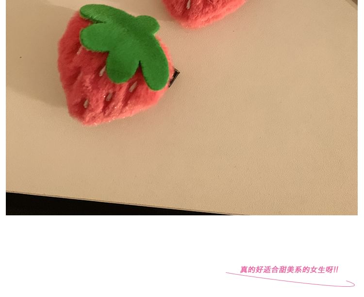 (Various Strawberry Chenille Designs) Clip / Hair Set