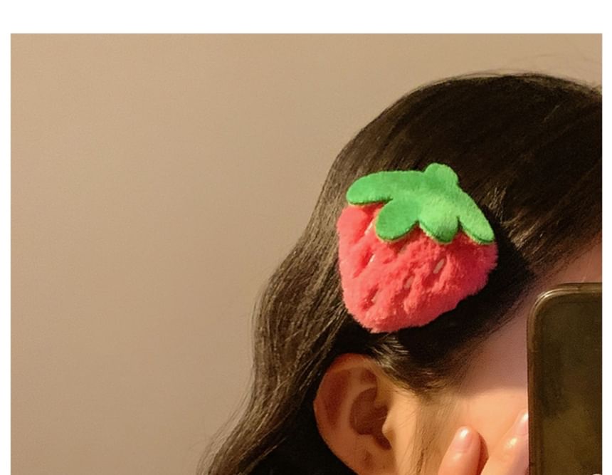 (Various Strawberry Chenille Designs) Clip / Hair Set