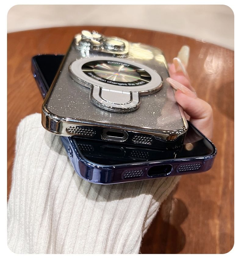 Glitter Case Ring Stand Phone