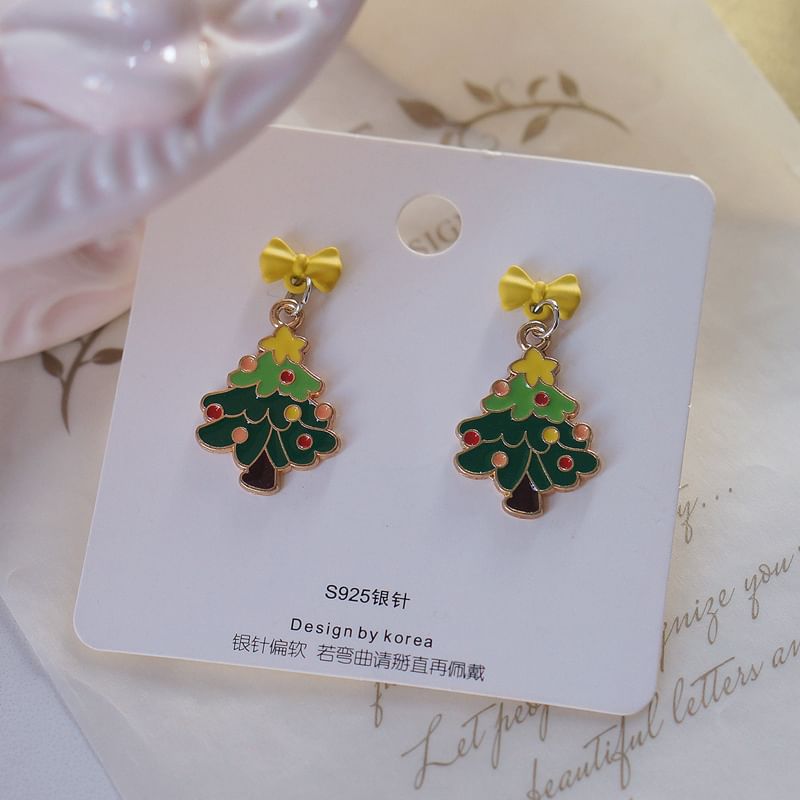/ Christmas On Drop Earring Clip Tree