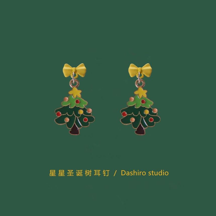 / Christmas On Drop Earring Clip Tree