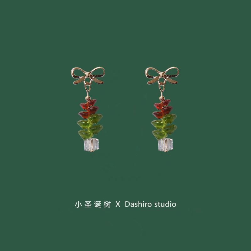 / Christmas On Drop Earring Clip Tree