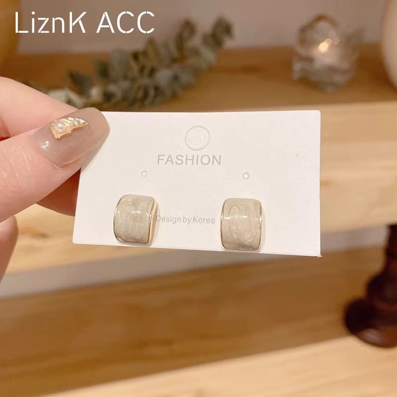 Alloy Glaze Stud Earring