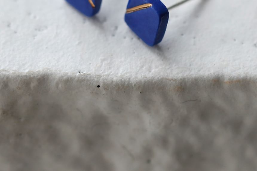 Stud Earring Square Ceramic
