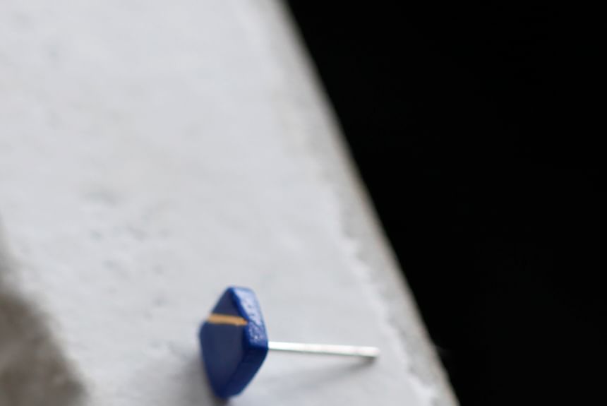 Stud Earring Square Ceramic