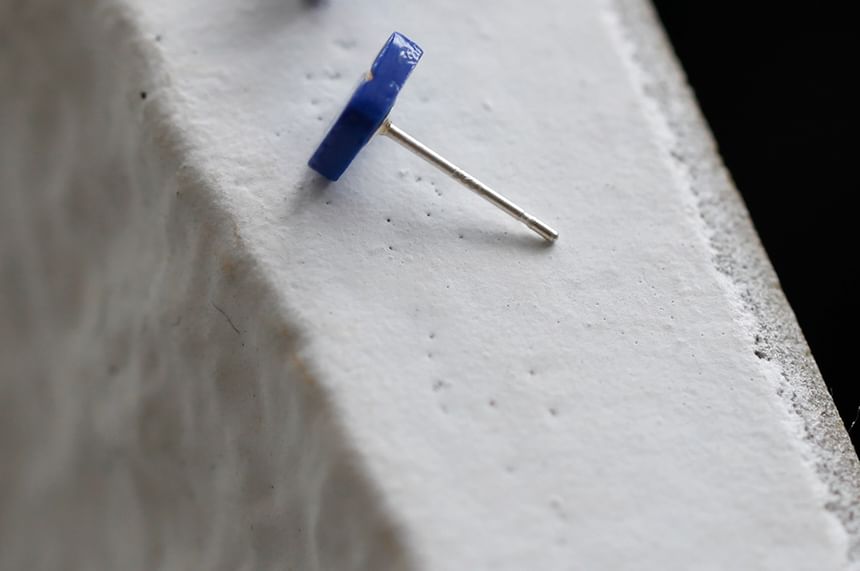 Stud Earring Square Ceramic