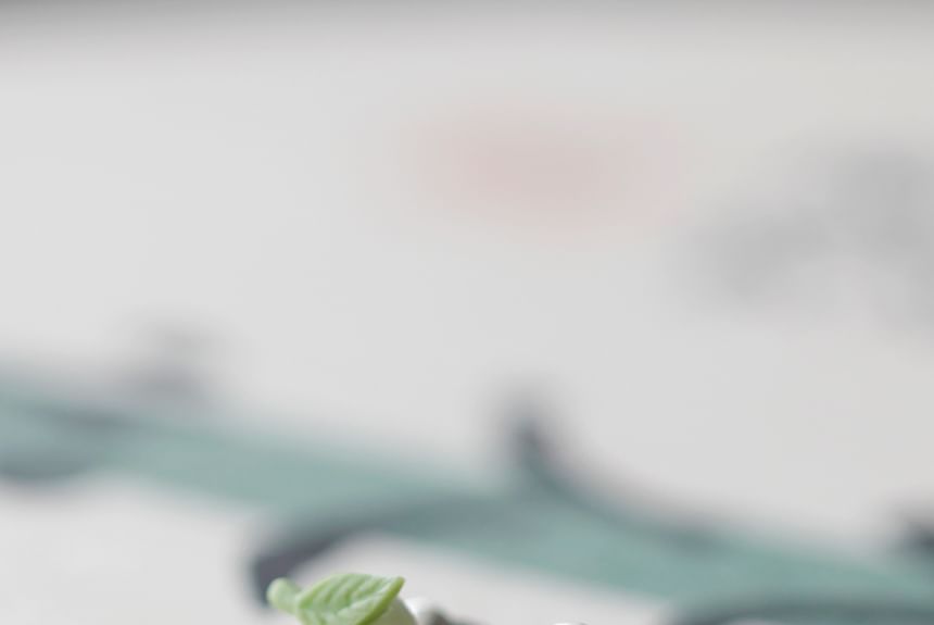 Earring Peach Stud Ceramic