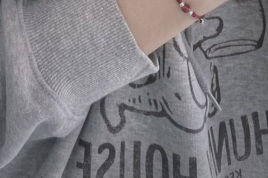 String Agate Bracelet Silver Bead Sterling