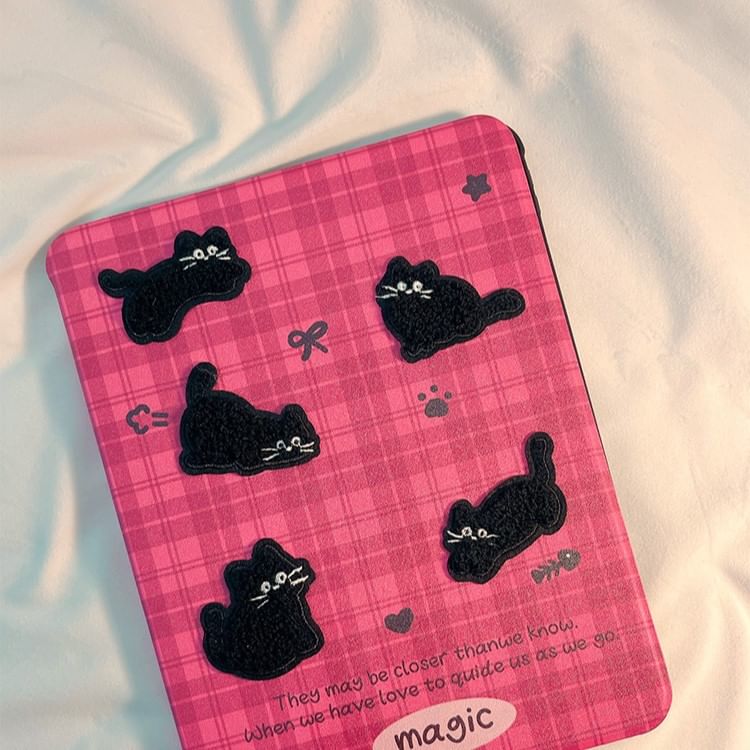 Plaid iPad Case Cat