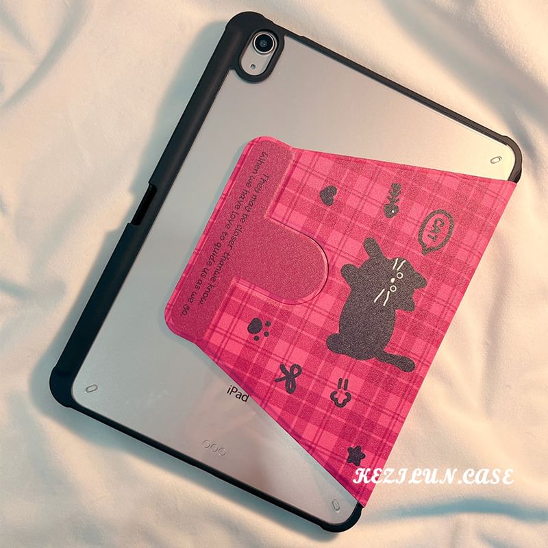 Plaid iPad Case Cat