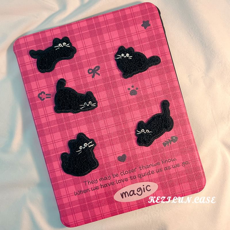 Plaid iPad Case Cat