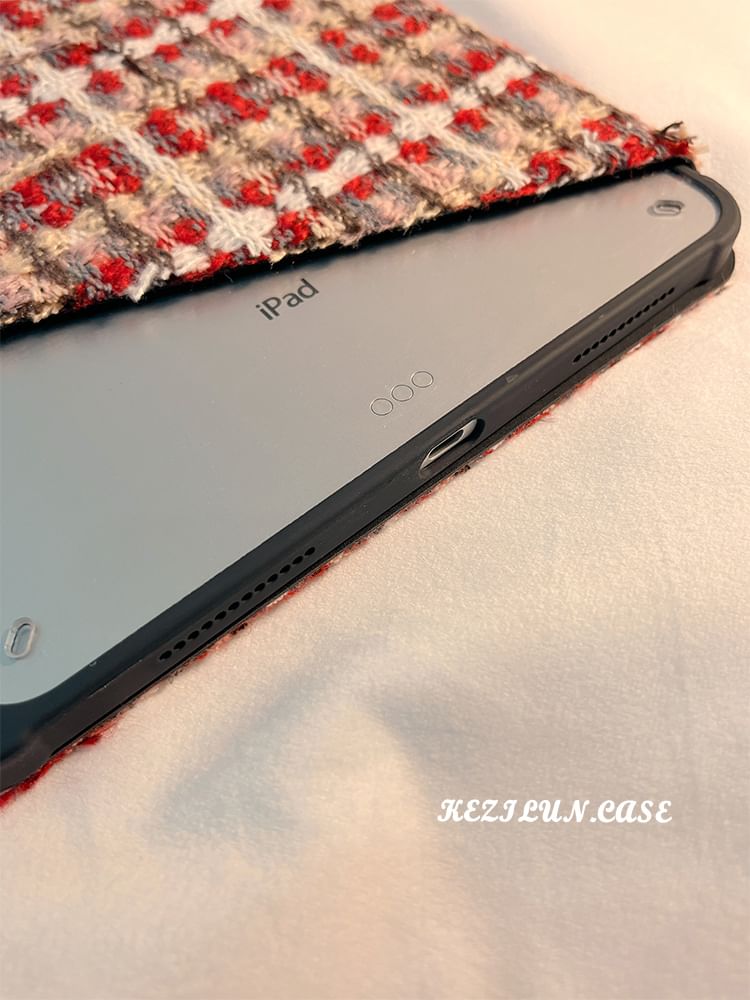 Case iPad Knit Plaid