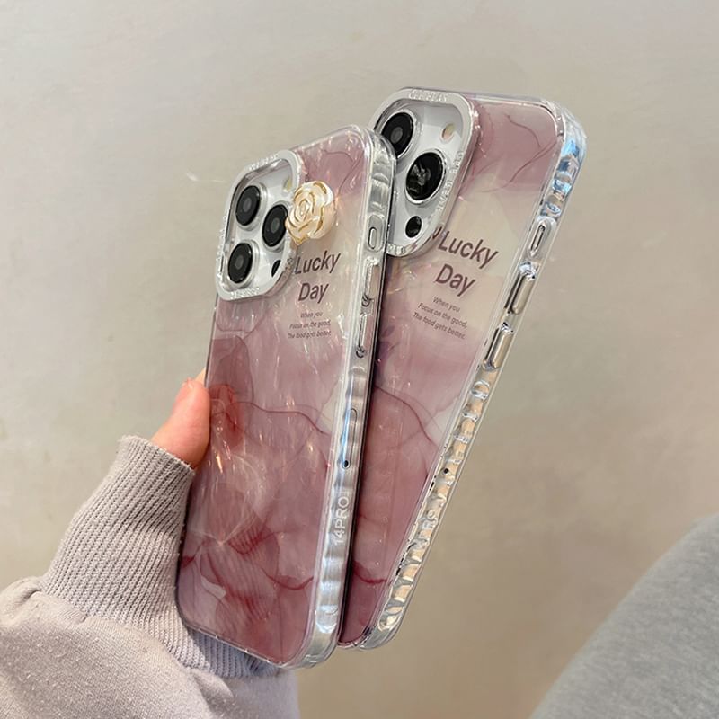Floral Marble Case Phone Print