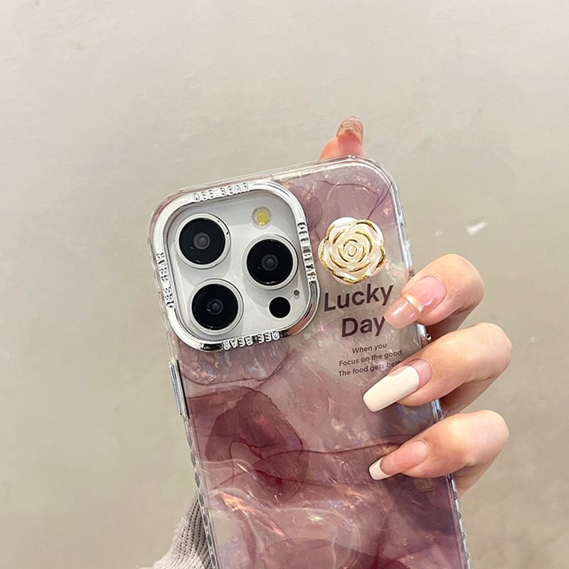 Floral Marble Case Phone Print