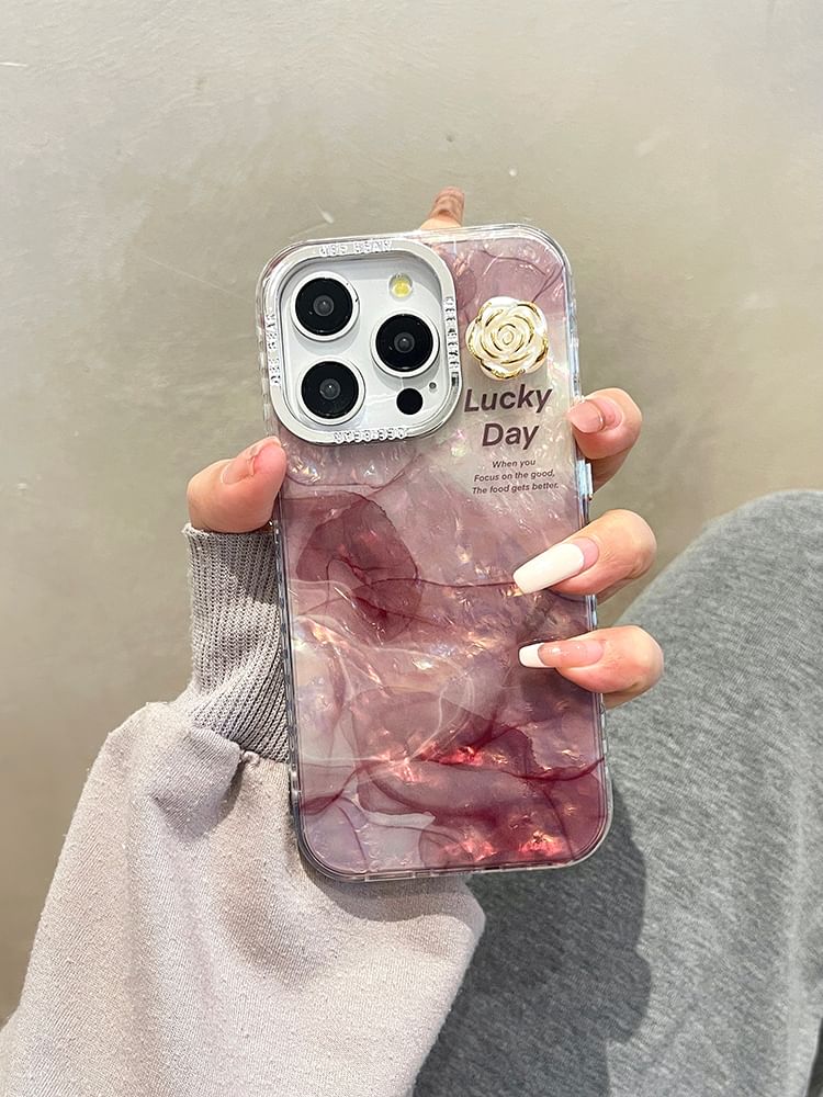 Floral Marble Case Phone Print
