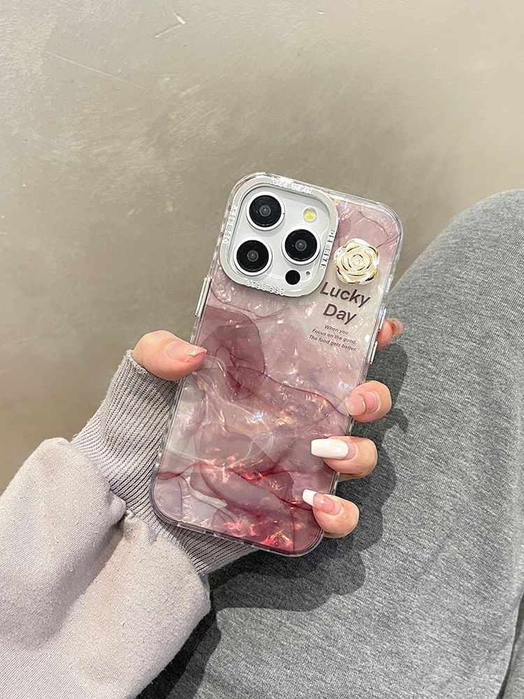 Floral Marble Case Phone Print