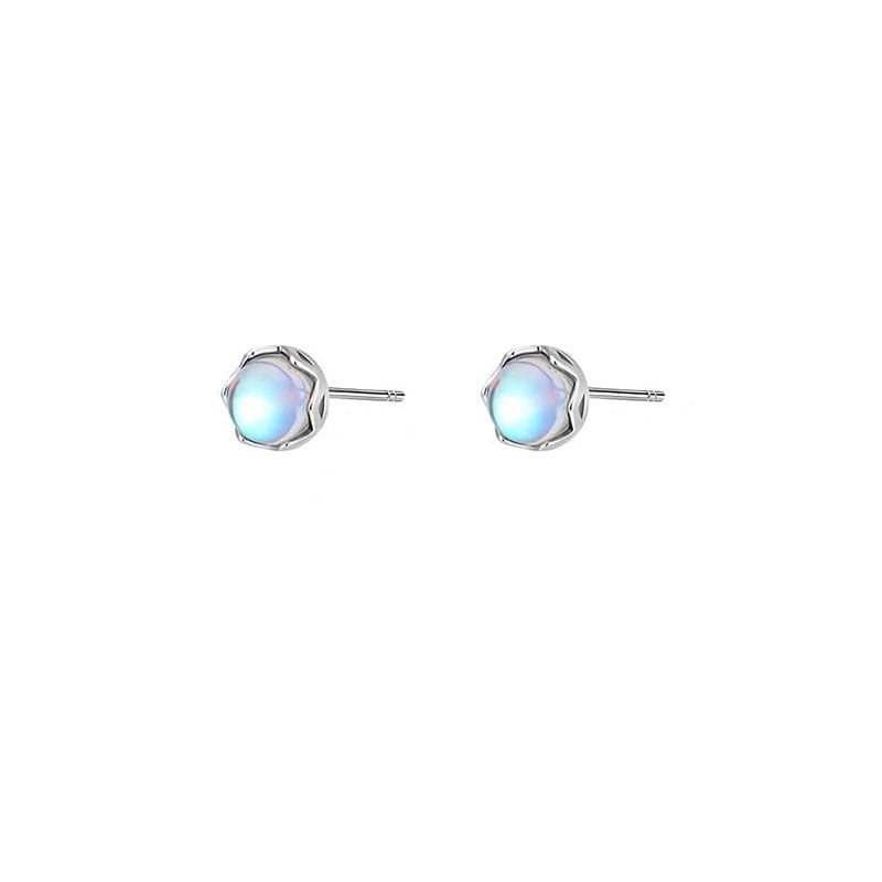 Gemstone Sterling Earring Stud Silver Faux
